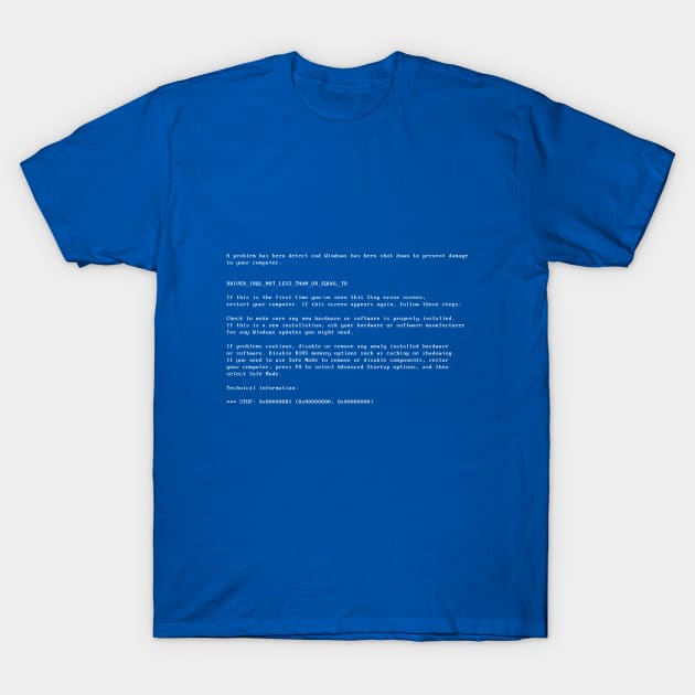 Bsod shirt online